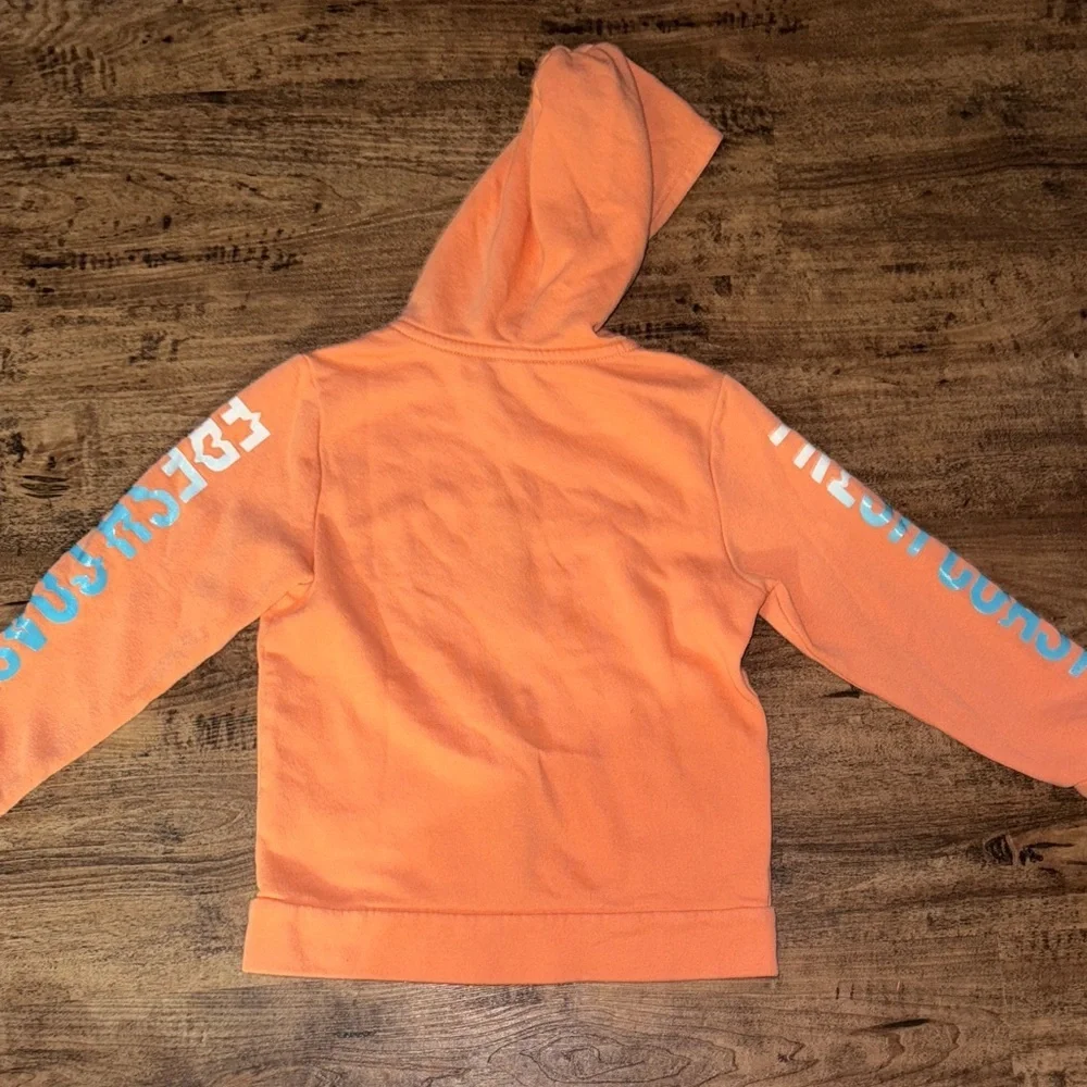 Old Navy Orange Hoodie with Blue Graphics
